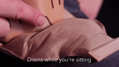 stoma guard sitting